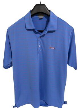 Fennec Polo Shirt Mens XL Striped Short Sleeve Golf Performance Desert Mountain